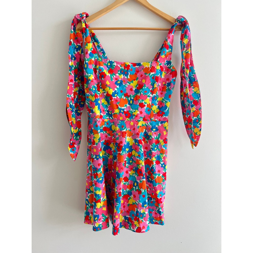 NWT Show Me Your Mumu Floral Mini Dress XL Maximalist Garden Party Bright Boho - Picture 1 of 7